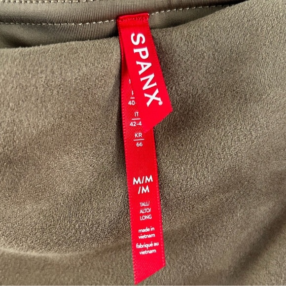 Spanx Faux Suede legging M Tall EUC Camel Tan - Picture 4 of 5